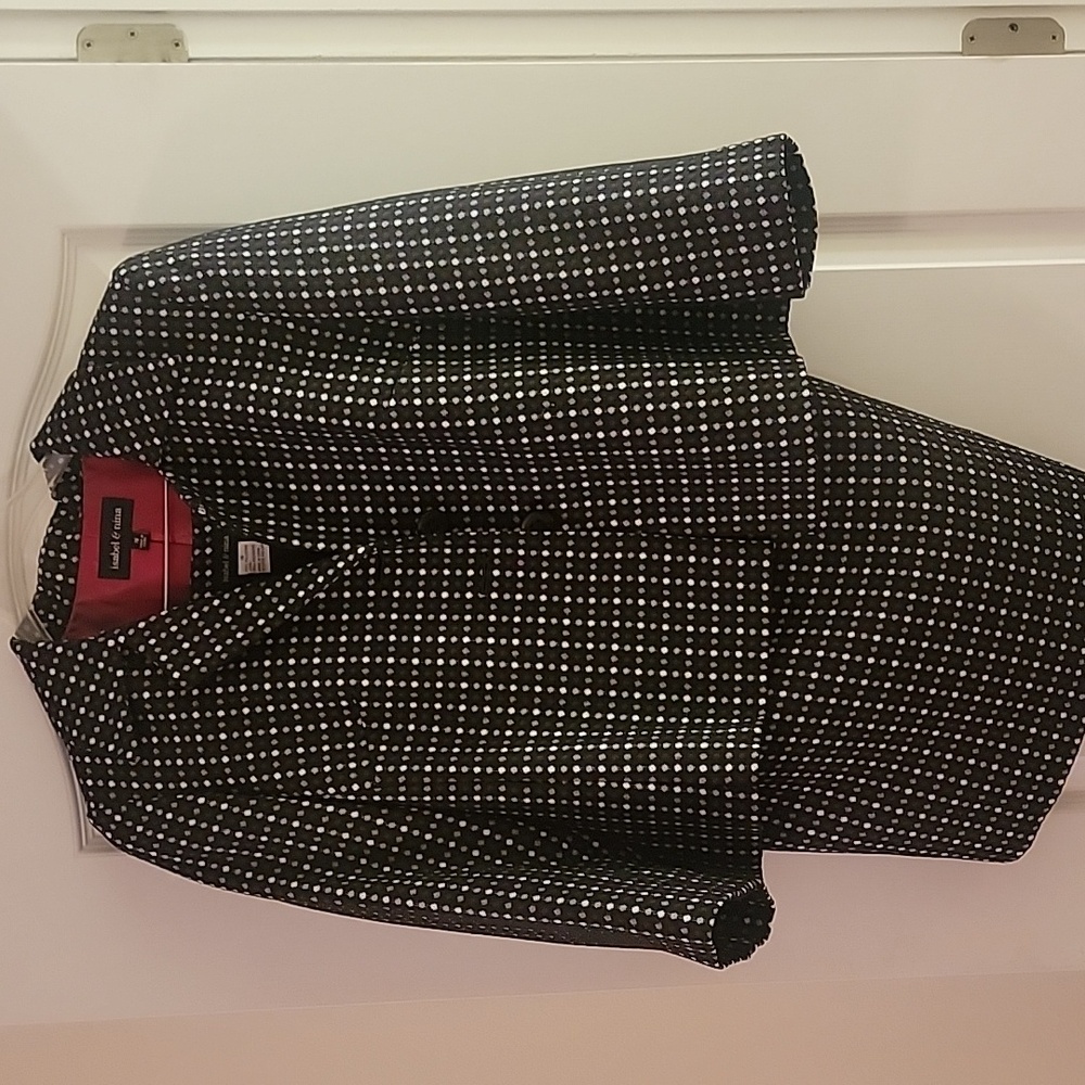 Black/White/Grey 2 piece skirt suit